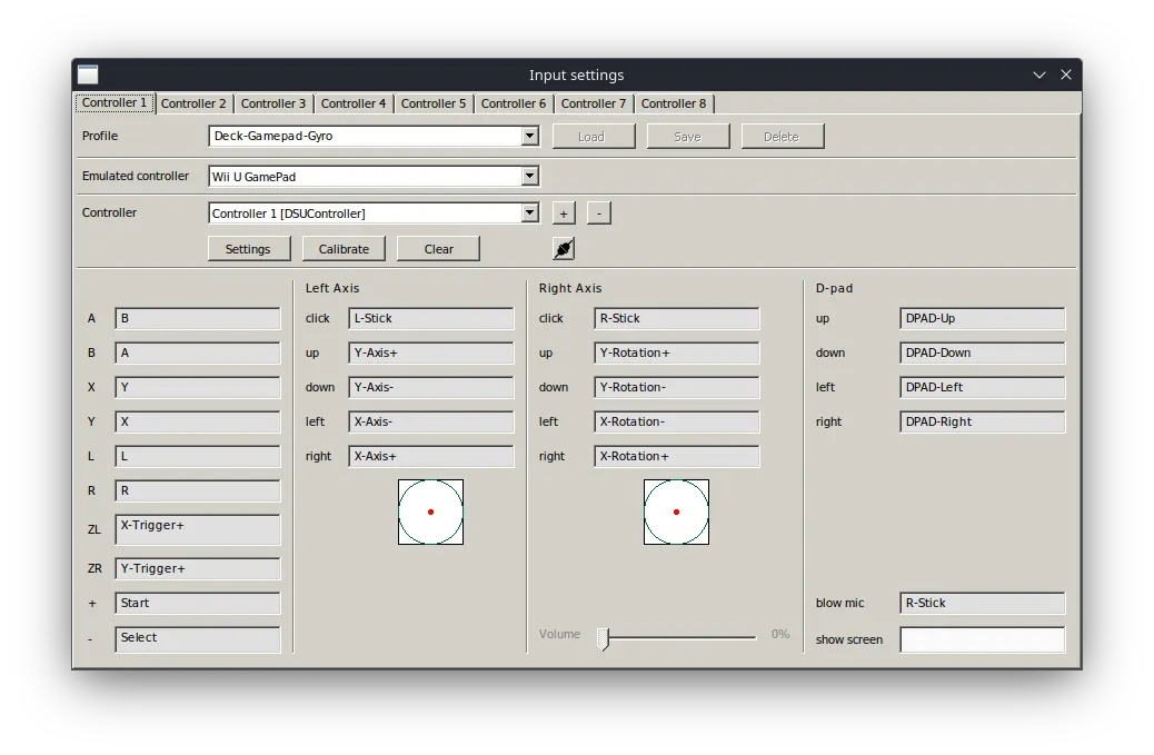 CEMU Input Settings for Controller