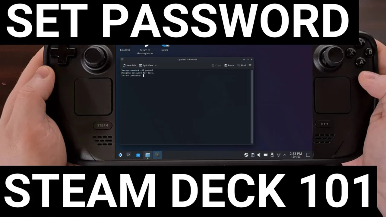 how to create a password on steam deck